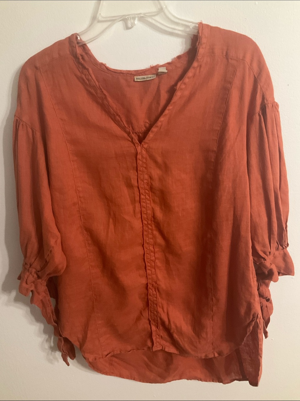 Anthropologie Holding Horses Tied-Sleeve  Lagenlook Tunic SZ XS